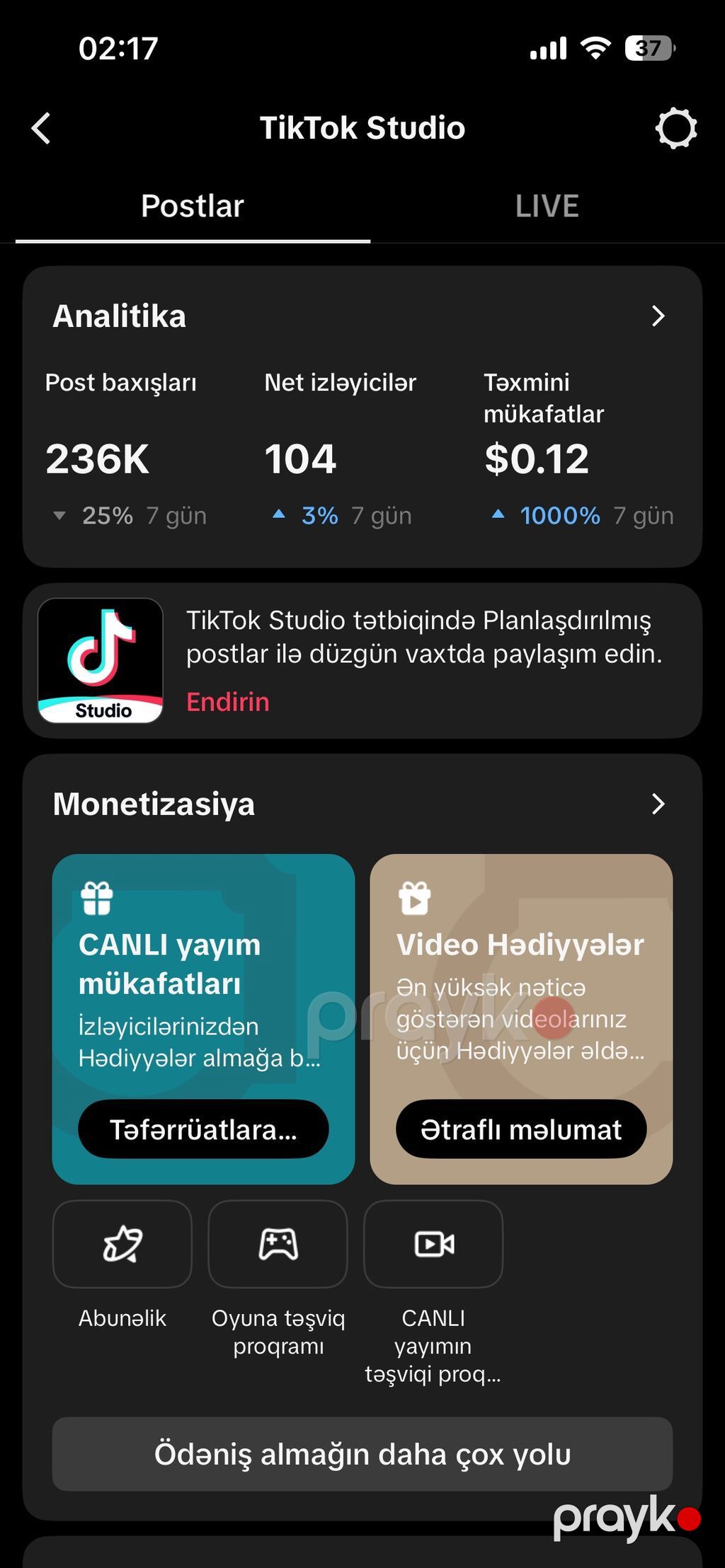 TikTok hesabı satılır 3.2K izləyici, 143K bəyənmə. Aktiv — Oyunlar, konsollər və proqramlar, Masazır (3)