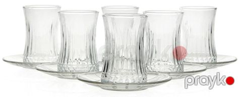 Nəlbəki ilə stəkan dəsti 950054, 12 parça, 160 ml, şüşə, şəffaf — Bakı