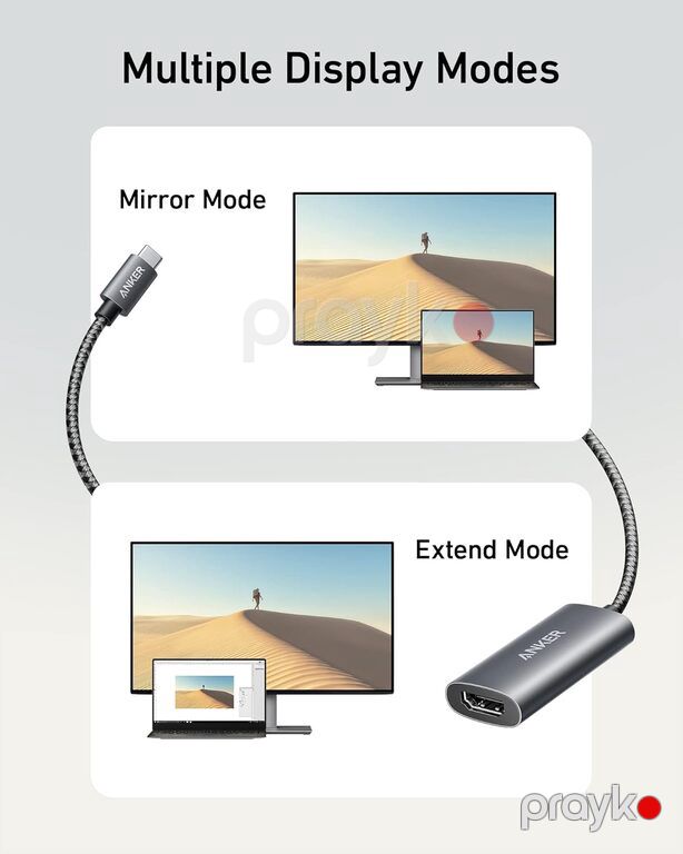 Anker 518 USB C to HDMI Adapter - Series 5 8K@60Hz / 4K@144Hz — Periferik cihazlar, Bakı (4)