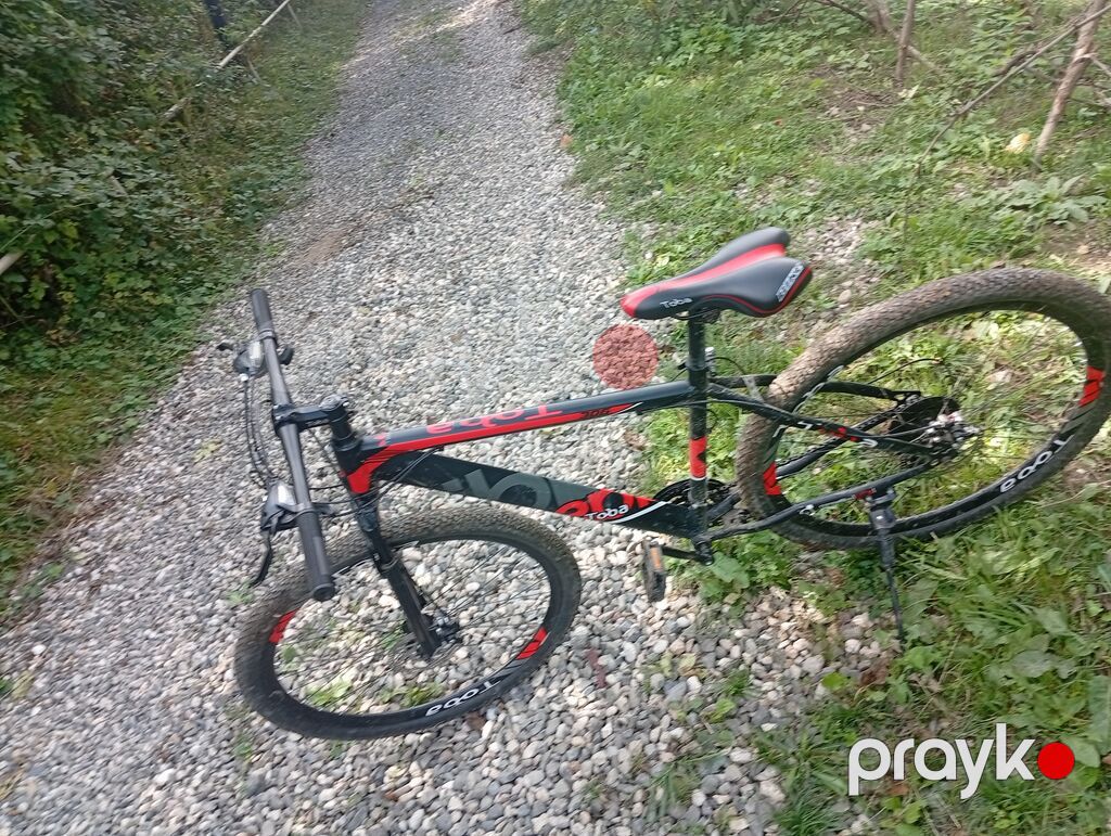 Toba MTB velosiped - Çərçivə: Toba alüminium hardtail, qara-qırmızı — Dağ velosipedləri, Qusar (2)