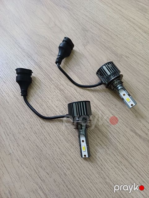 Avtomobil üçün LED far lampaları (cüt) - Tip: LED başlıq lampası, H7 — Qəbələ