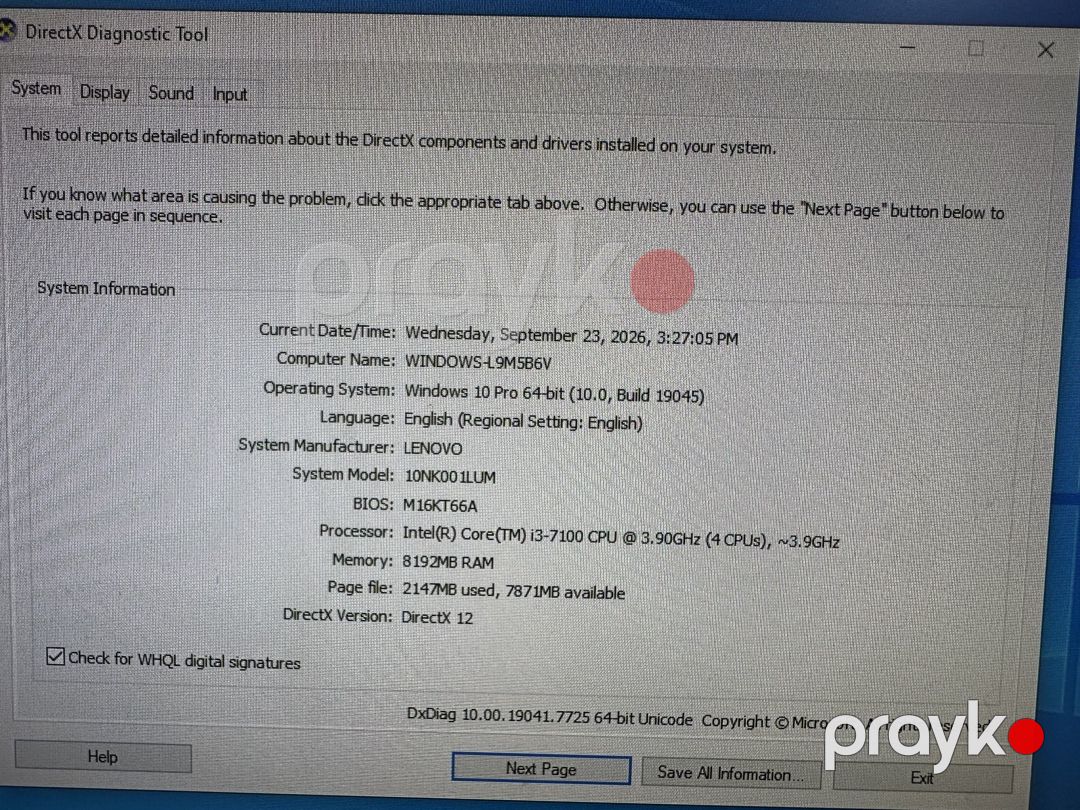 Lenovo V520 / i3-7100 / 8GB DDR4 / 120GB SSD — Masaüstü kompüterlər, Bakı (5)