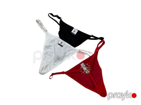 Qadınlar üçün strinq dəsti 23916678, rəngbərəng, spandeks, ölçü One size, 3 əd — Bakı