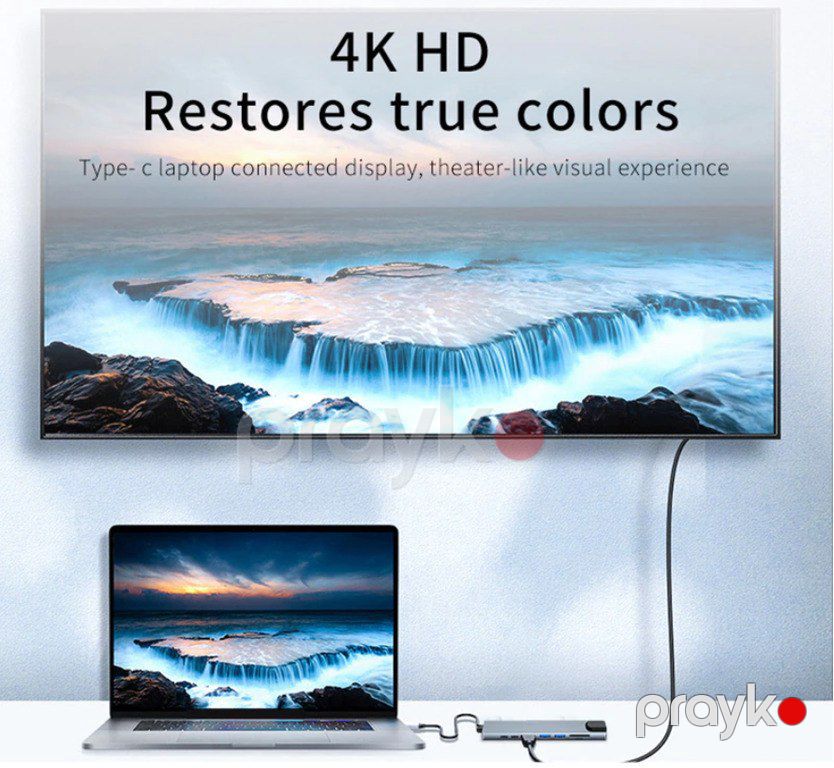 TypeC 4K Hub 8in1 — Periferik cihazlar, Bakı (3)