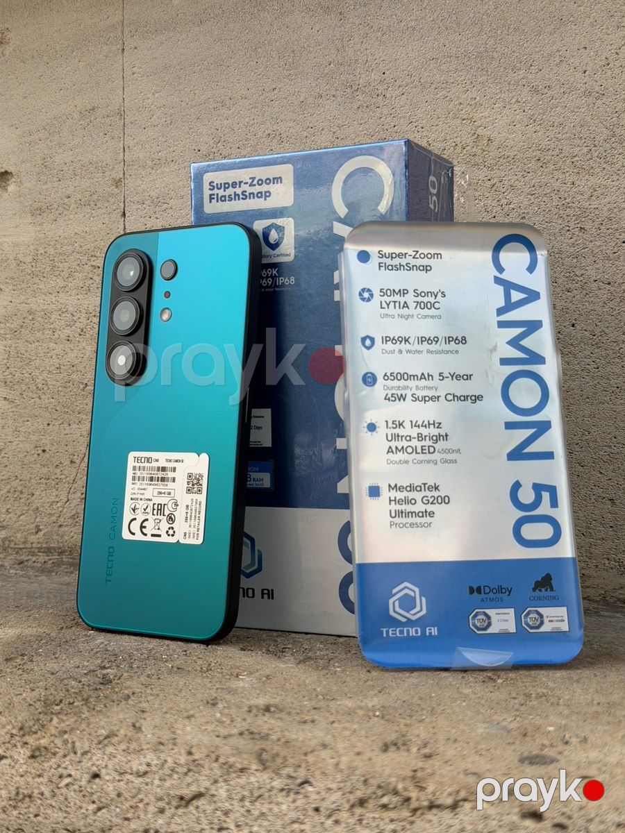 Tecno Camon 50 4G Malachite Green 256GB/12GB — Smartfonlar, Bakı (2)