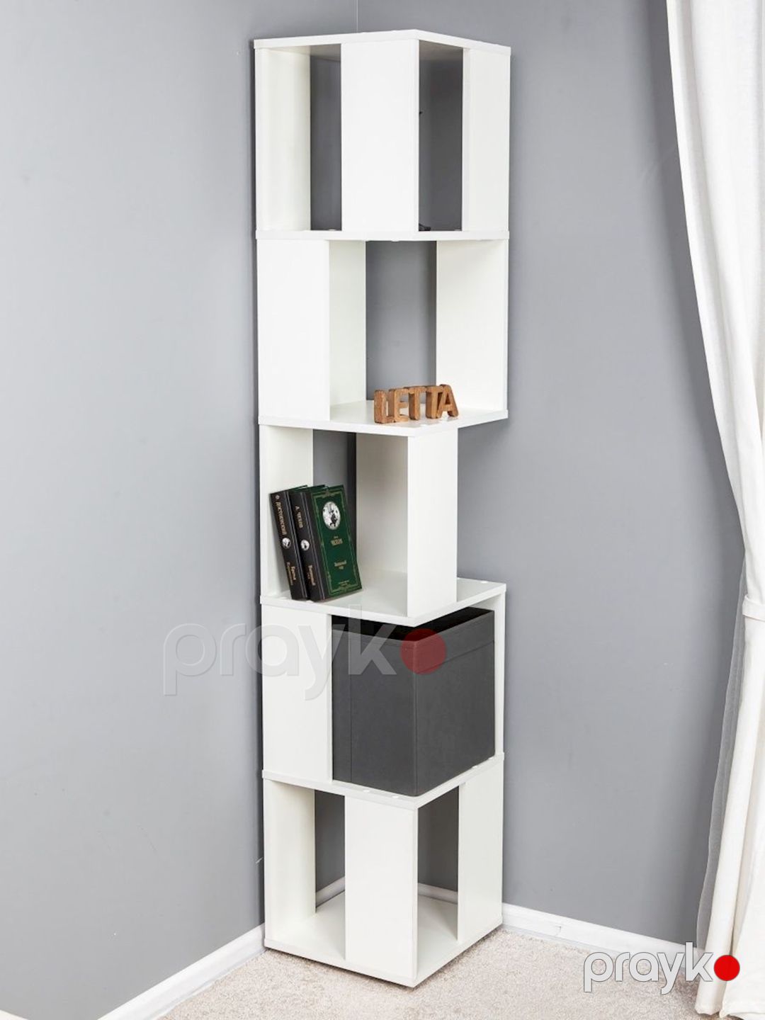 Stellaj Letta, ağ, Ldsp, 35x180x35 sm — Mallar, Bakı (3)