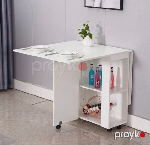 Yemək masası MB1, laminat, ağ, 120x80x75 sm — Bakı