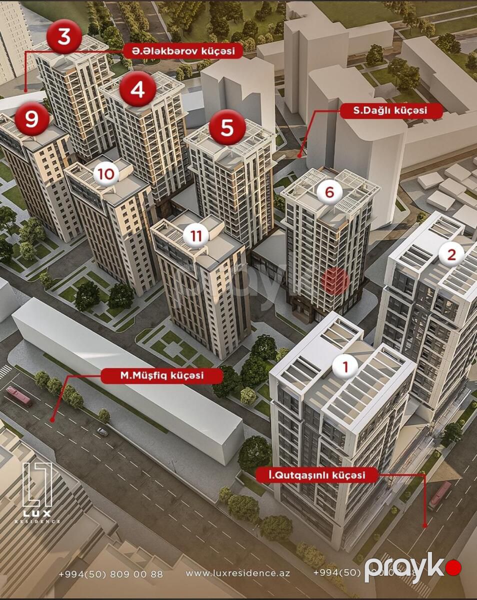 Satılır 3 otaqlı yeni tikili 182 m² — Mənzil, Bakı (8)