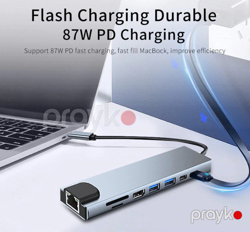 TypeC 4K Hub 8in1 — Periferik cihazlar, Bakı (4)