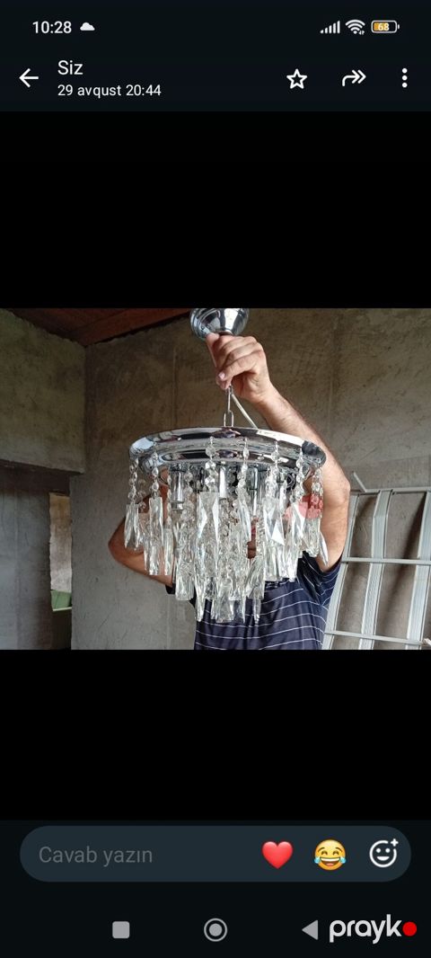 Çılçıraq, 5 lampa, Xrustal — Digah