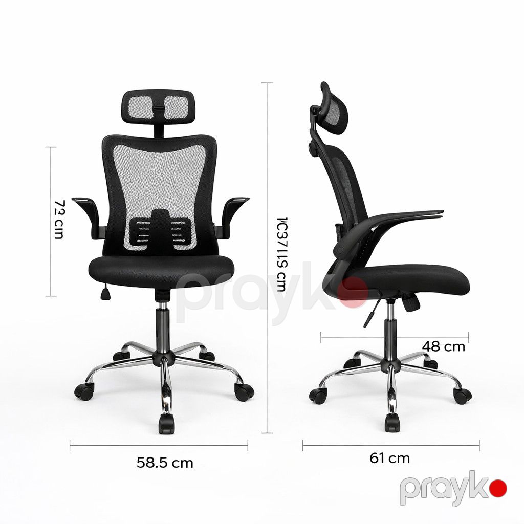 Ofis üçün kreslo Deli 4925, eko dəri/parça, qara, 130 sm — Mallar, Bakı (2)