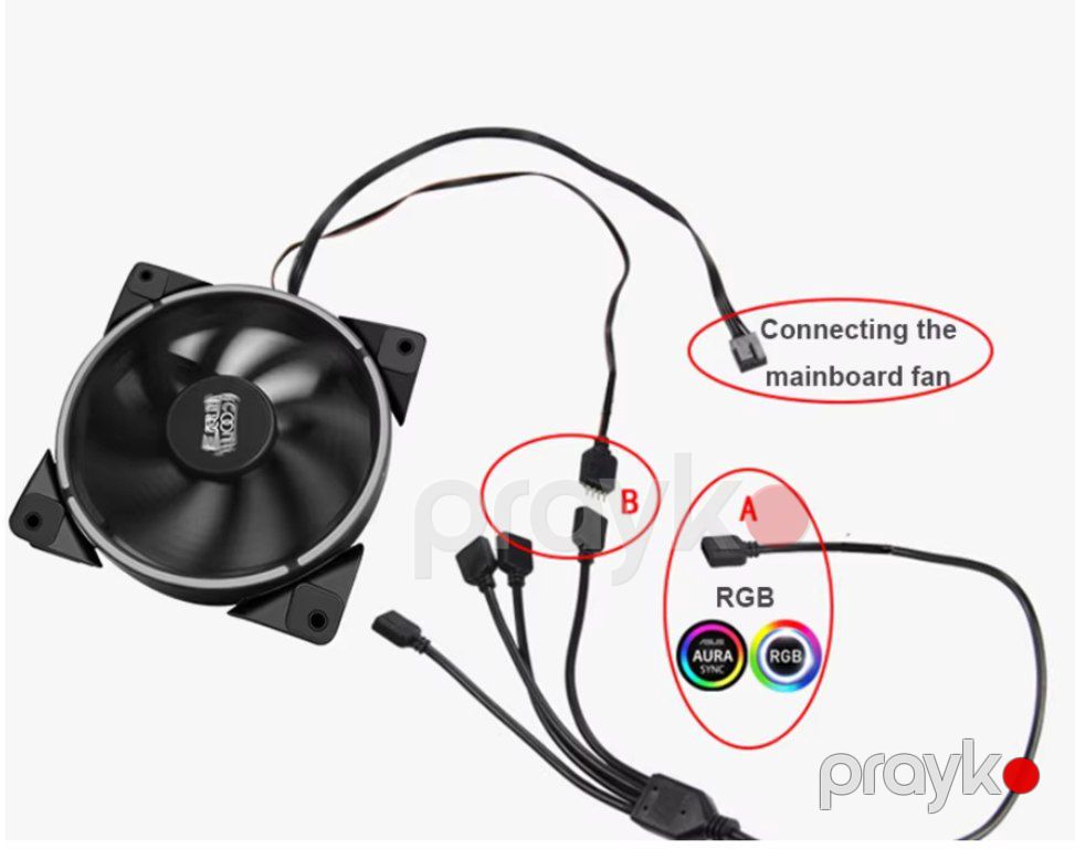 Argb Fan quraşdırmaq üçün Hub 5 port — Periferik cihazlar, Bakı (5)