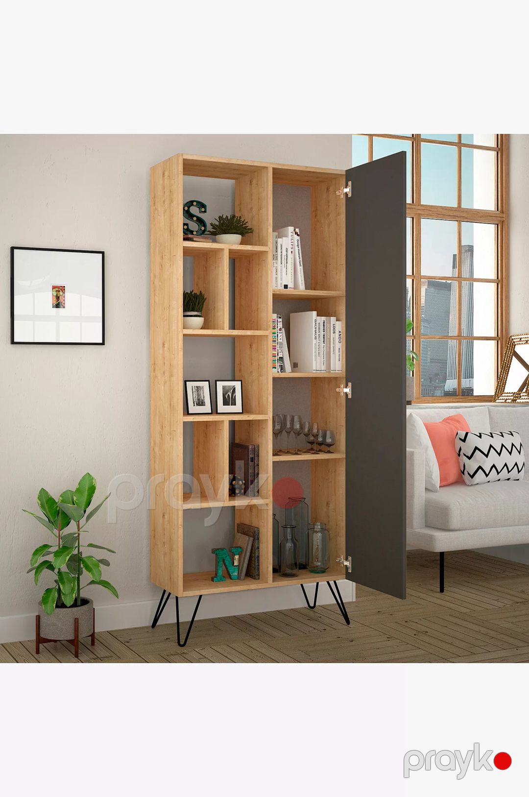 Kitab rəfləri Elegant Wood ZARR1053, laminat, 79x190 sm — Mallar, Bakı (2)