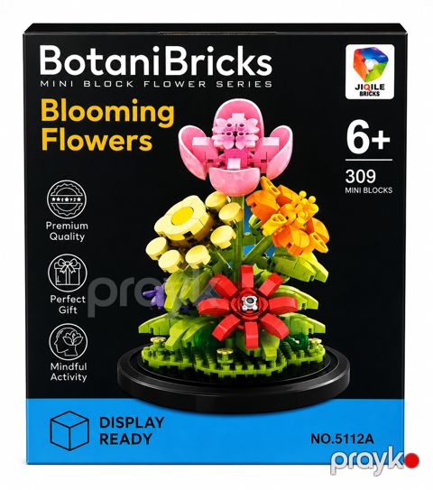 Konstruktor BotaniBricks Blooming Flowers, 6+ yaş, 309 element — Bakı