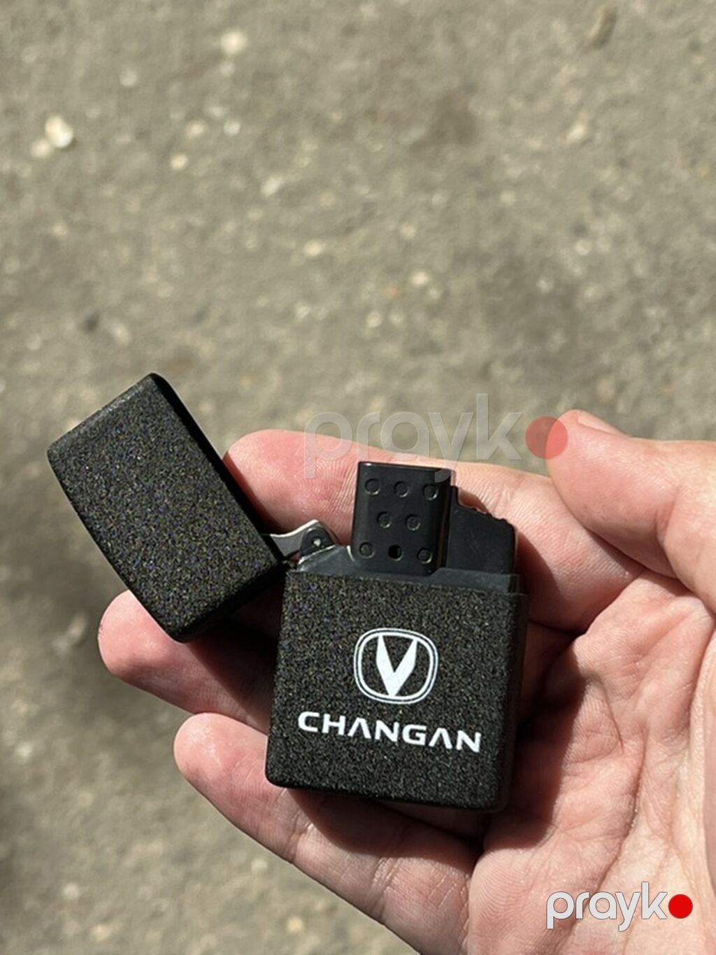 Changan loqolu metal qapaqlı benzinli alışqan - Korpus: qara — Açar əti və əti ləkəsi, Bakı (2)