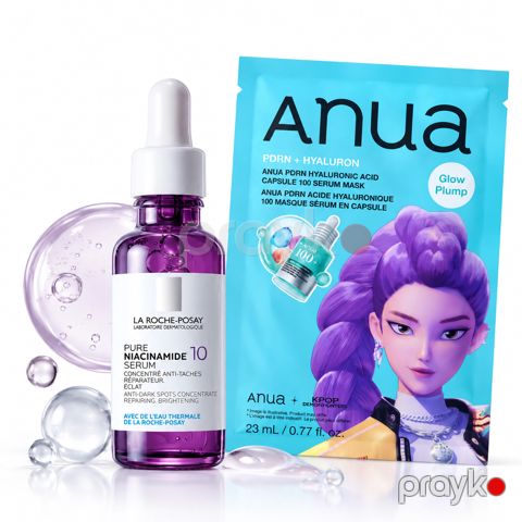 Kosmetik hədiyyə dəsti No brand, Pure Niacinamide 10, Üz baxımı üçün dəst, 2 əd, Üz serumu 30 ml, üz üçün parça maska 23 ml — Bakı