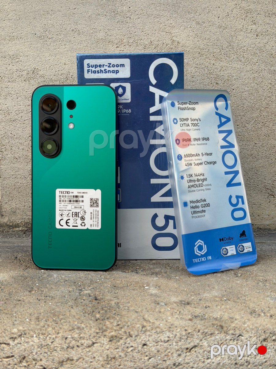 Tecno Camon 50 4G Malachite Green 256GB/12GB — Smartfonlar, Bakı (4)