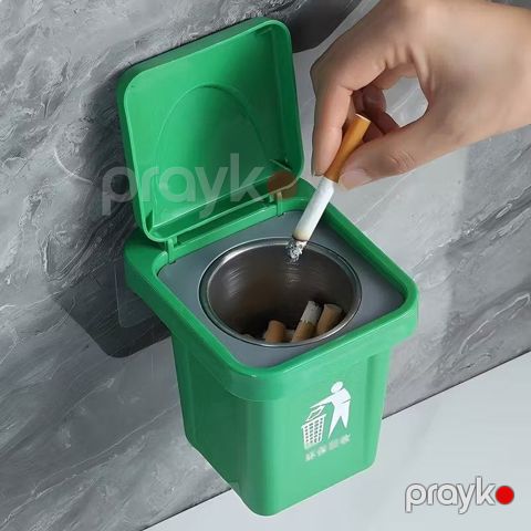Zibil qutusu miks1409, divara quraşdırılan, yaşıl, plastik, qapaqlı — Bakı