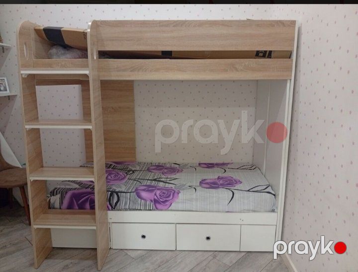 İkimərtəbəli çarpayı və dolab satılır — Mebel (3)