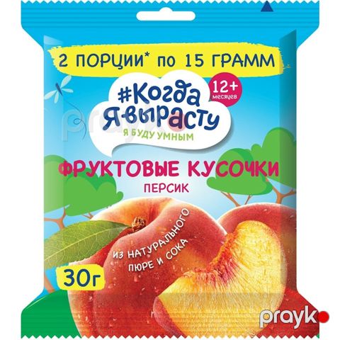 Meyvə dilimləri Когда я вырасту şaftalı, 12+ ay, 30 q — Bakı