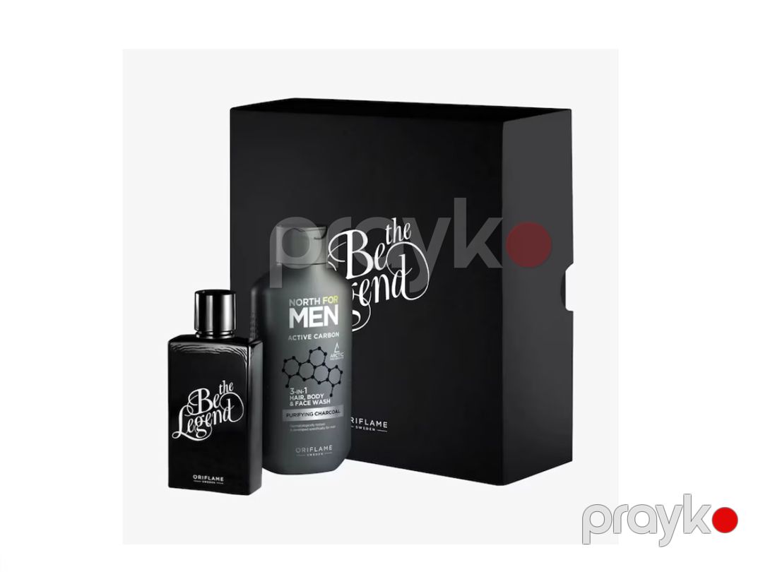 Oriflame kişilər üçün ətir dəsti (North for Men şampun-duş geli 250 ml + Be The Legend tualet suyu 75 ml) — Mallar, Bakı (3)