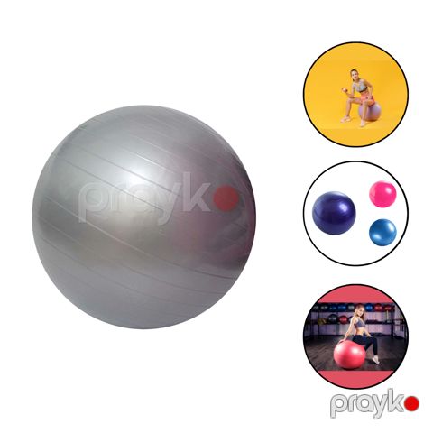 Fitnes topu Gymnic 1062 PVC, boz, 65 sm — Bakı