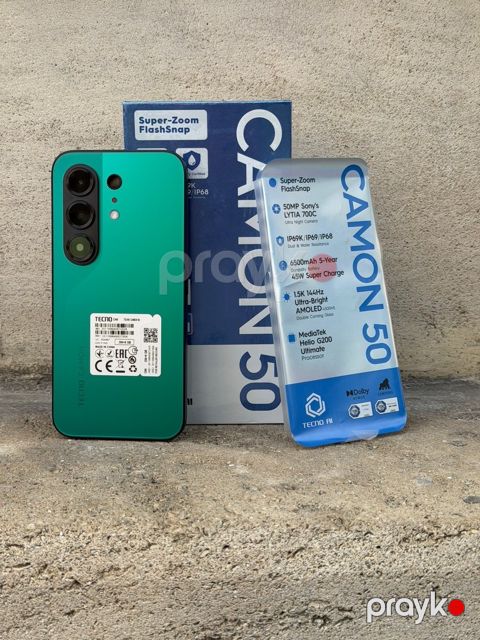 Tecno Camon 50 4G Malachite Green 256GB/12GB — Bakı