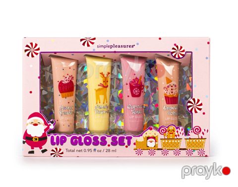 Dodaq üçün parıldadıcı Sımplepleasures dodaq parıldadıcısı dəsti 4×7 ml X-mass - 8058040373815 — Bakı