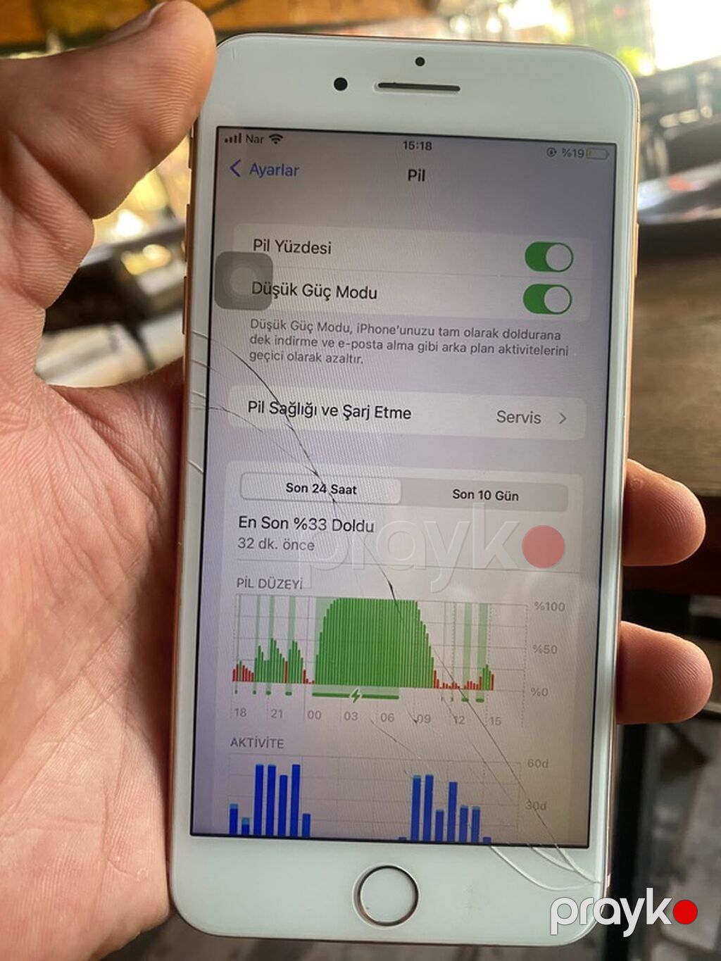 IPhone 8 Plus, Qızılı, Qırıq — Apple iPhone, Gəncə (6)