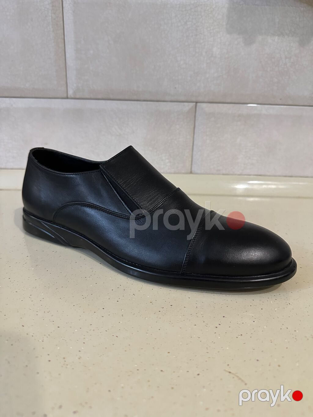Klassik kişi ayaqqabısı – qara rəng - Model: bağsız, slip-on (elastik — Ayakkabılar, Bakı (2)