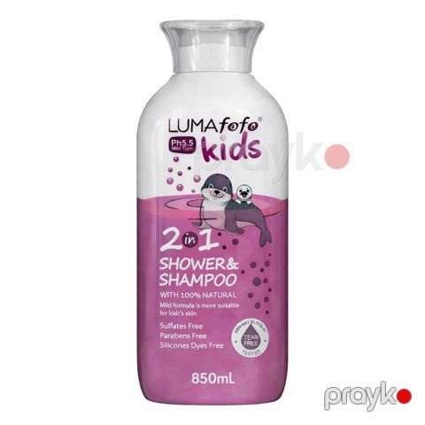 Uşaqlar üçün duş geli və saç şampunu Luma fofo sulfatsız, parabensiz, 850 ml — Bakı