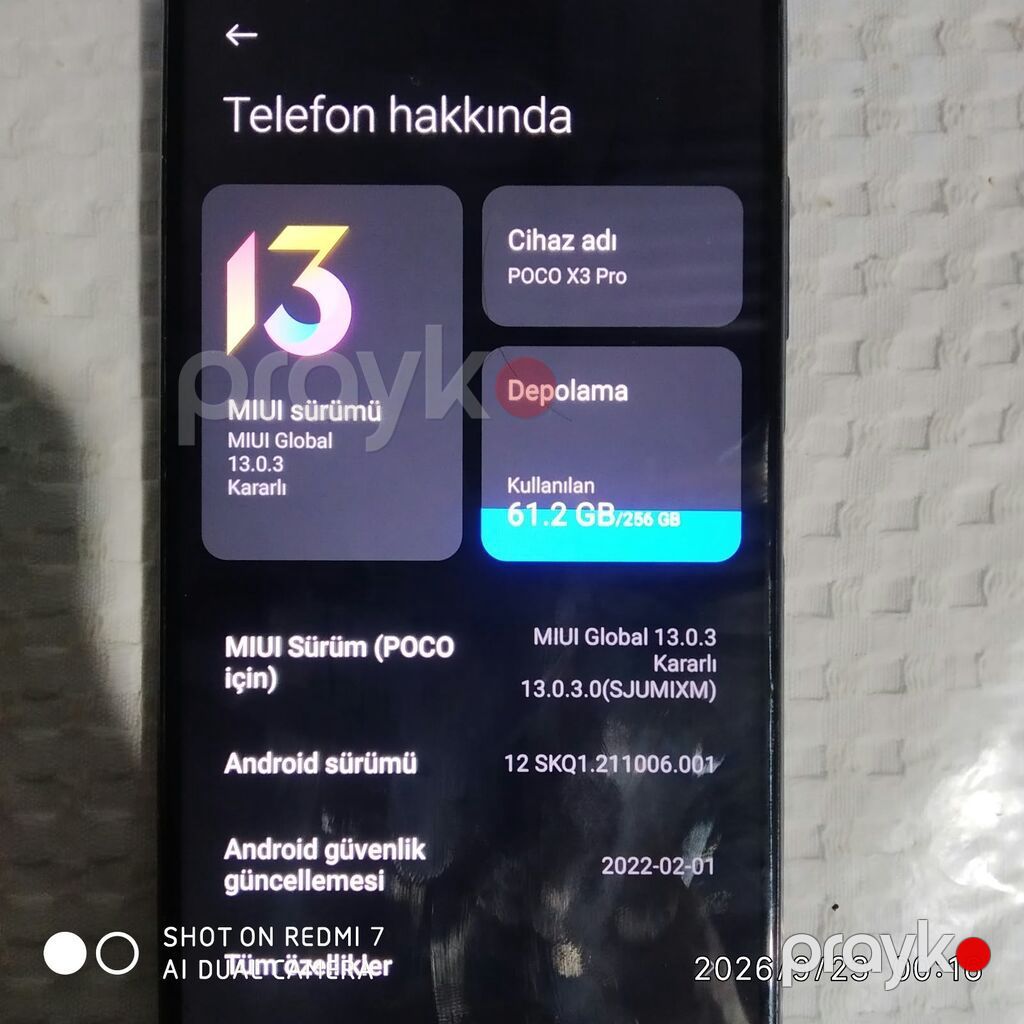 Poco X3 Pro, 256 GB, rəng - Mavi, Barmaq izi — Xiaomi, Gəncə (4)