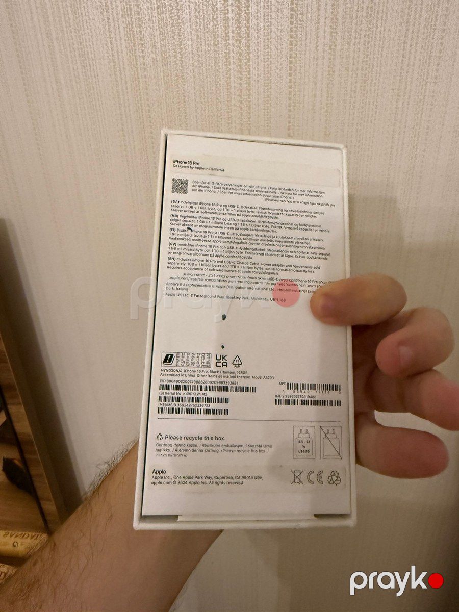 Apple iPhone 16 Pro Black Titanium 128GB/8GB — Smartfonlar, Bakı (2)
