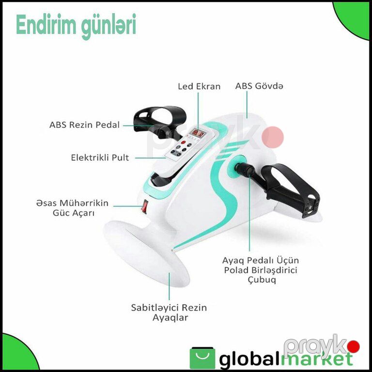 Elektrikli mini velotrenajor — İdman, hobi, istirahət, Bakı (3)