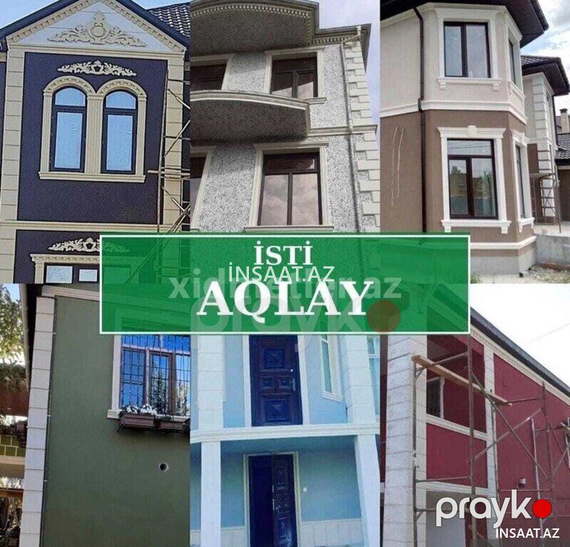 Fasad tarcofka boya isleri — Rənglər və vernik, Bakı (9)