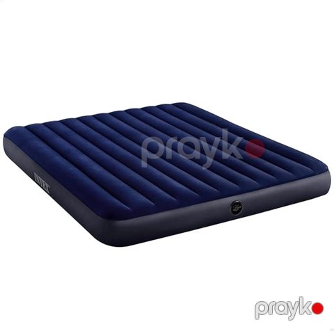 Hava ilə doldurulan yataq Intex Dura-Beam Standard, ikinəfərlik, göy, 137x191x25 sm — Bakı