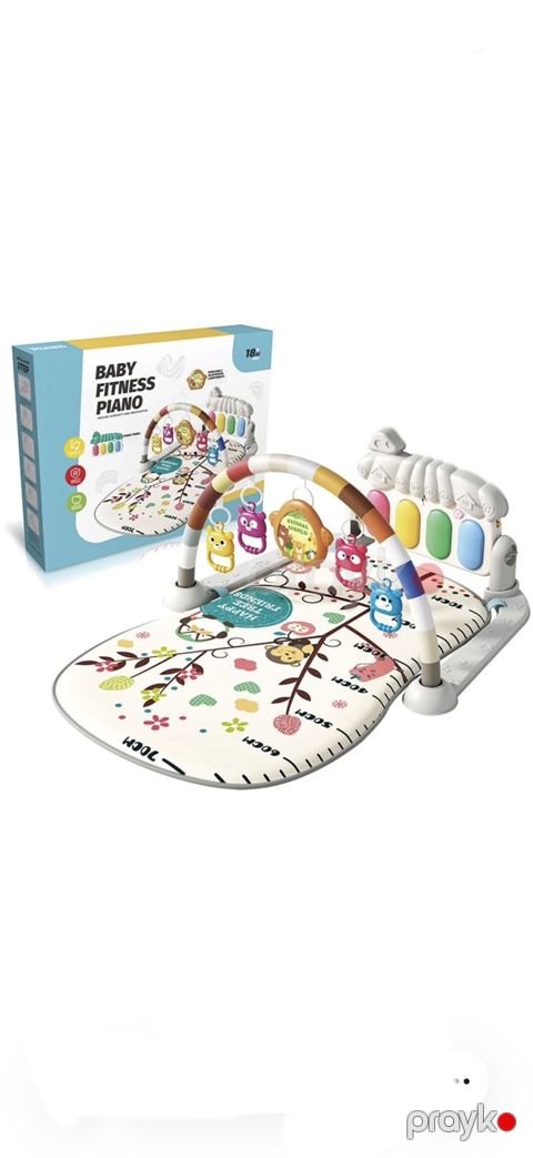 Musiqili oyun xalçası Baby Fitness Piano, ağ, 18+ ay — Bakı