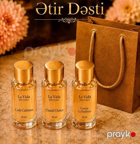 No Brand ətir dəsti qadınlar üçün (ətir suyu Code Cashmere/Chance/La Panthere 3 əd x 30 ml) — Bakı