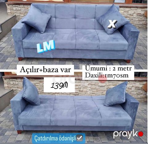 Divan – endirim fürsəti Qiymət: 139₼ Ölçü: ümumi 2 metr — Bakı