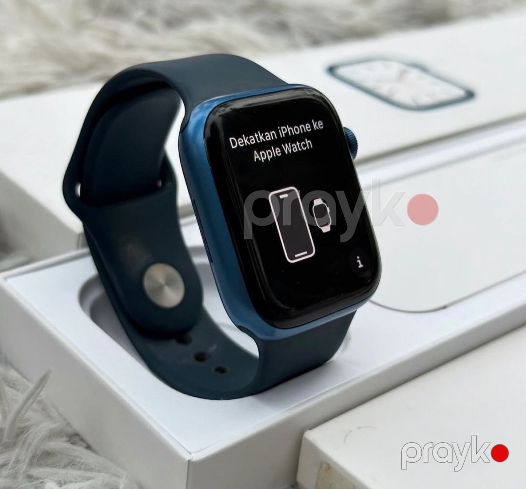 Apple Watch Series 7 Aluminum Blue 45mm — Ağıllı saatlar və biləkliklər, Bakı (3)