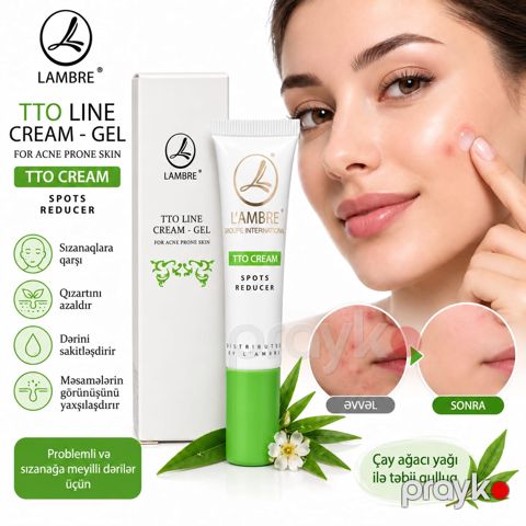 Sızanaqlara qarşı krem-gel Lambre TTO Line, 15 ml — Bakı