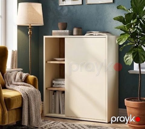 Tumba MB24, bej, laminat, 80x70x35 sm — Bakı