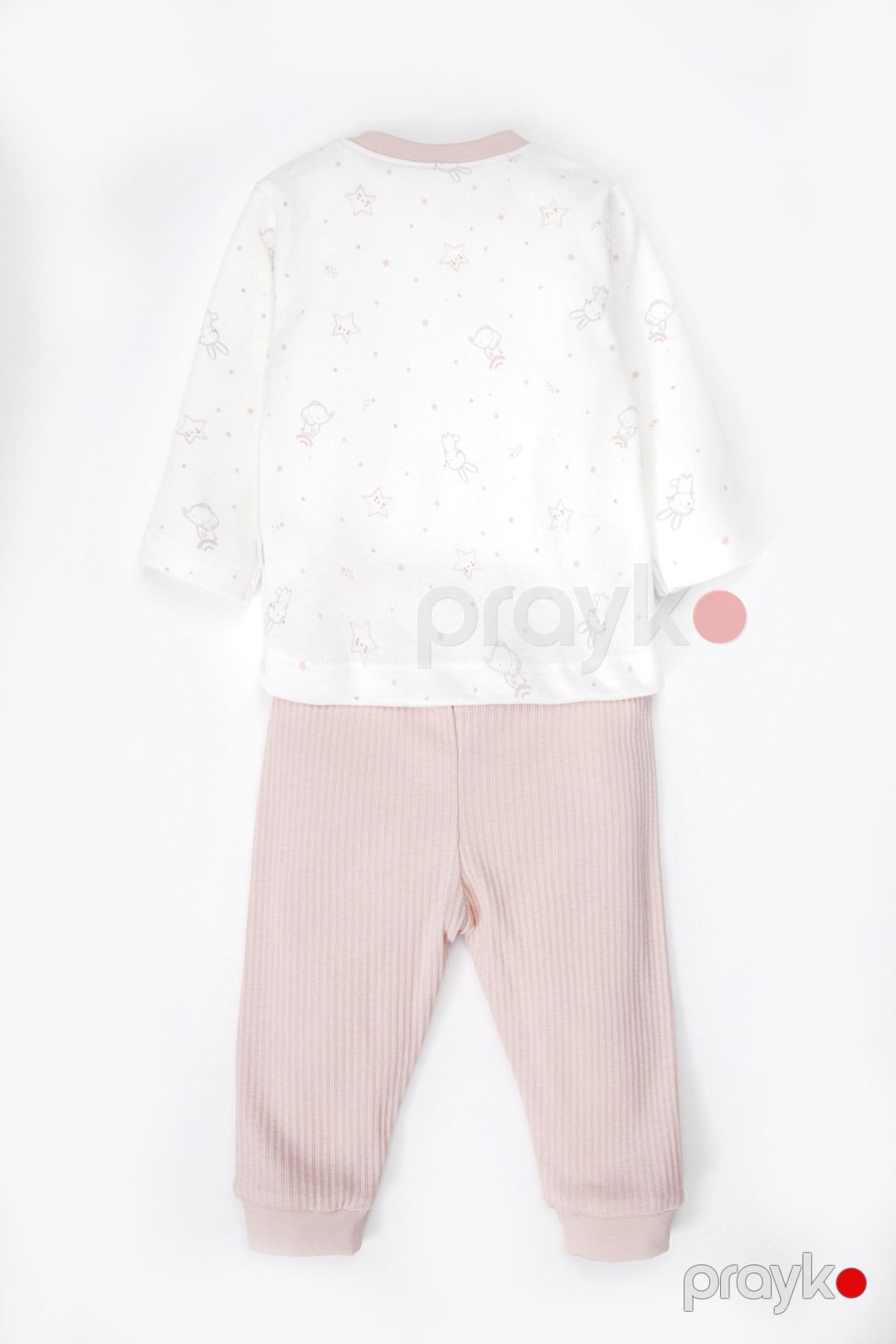 Şalvarlı pijama dəsti Bebetto F1527, çəhrayı, pambıq, ölçü 18-24 ay — Mallar, Bakı (2)