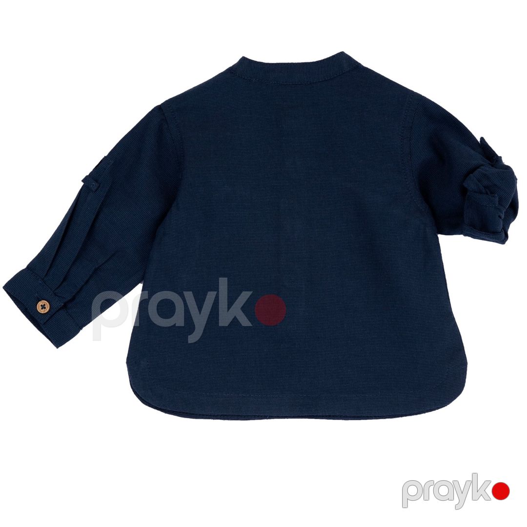 Oğlanlar üçün uzunqol köynək Chicco 9101879000000-85, göy, pambıq, ölçü 9 ay — Oğlanlar üçün köynəklər, Bakı (2)