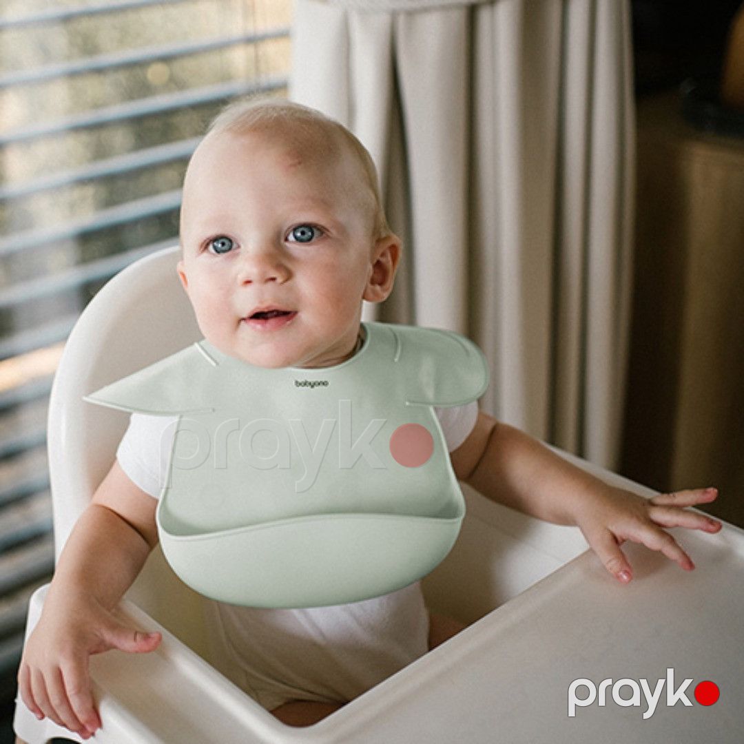 Önlük Babyono, Silikon, 6m+, Açıq yaşıl — Mallar, Bakı (3)
