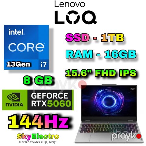 Lenovo LOQ 15IRX10 RTX 5060 8 GB Gaming — Bakı