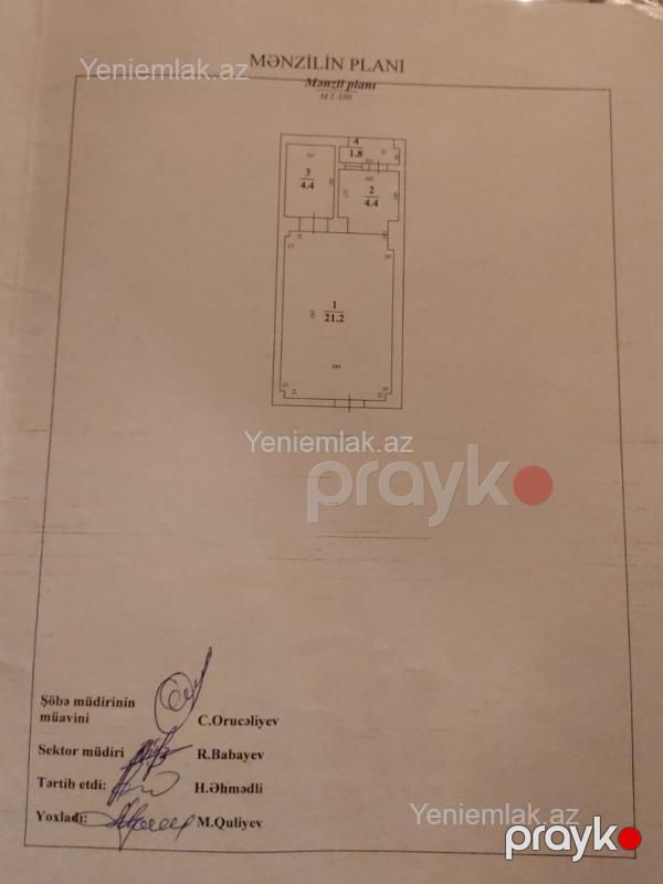 Satılır 1 otaqlı Bina evi menzil (Köhnə tikili), 35 m², Nərimanov rayonu — Mənzil, Bakı (8)