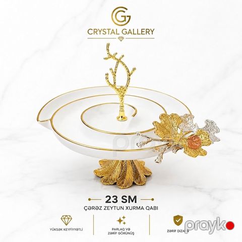 Çərəz qabı Crystal Gallery, 23 sm, 600 ml, Keramika — Bakı