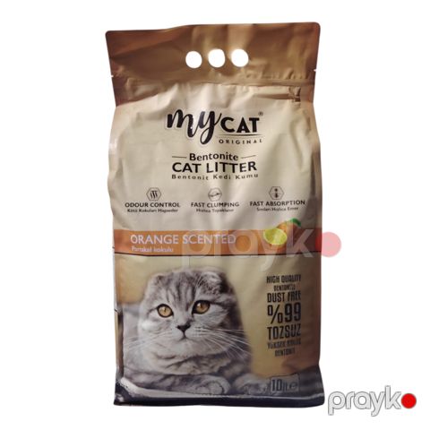 Pişik tualeti üçün doldurucu My Cat Orange Scented Bentonite, 10 l — Bakı