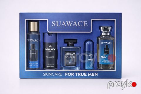 Hədiyyə dəsti Mary Jane Suawace kişi üçün parfum 100 ml + body sprey 250 ml + dezodorant sprey 150 ml + roll-on 50 ml + duş geli 236 ml - MJ-SUAWACE-SET5 — Bakı